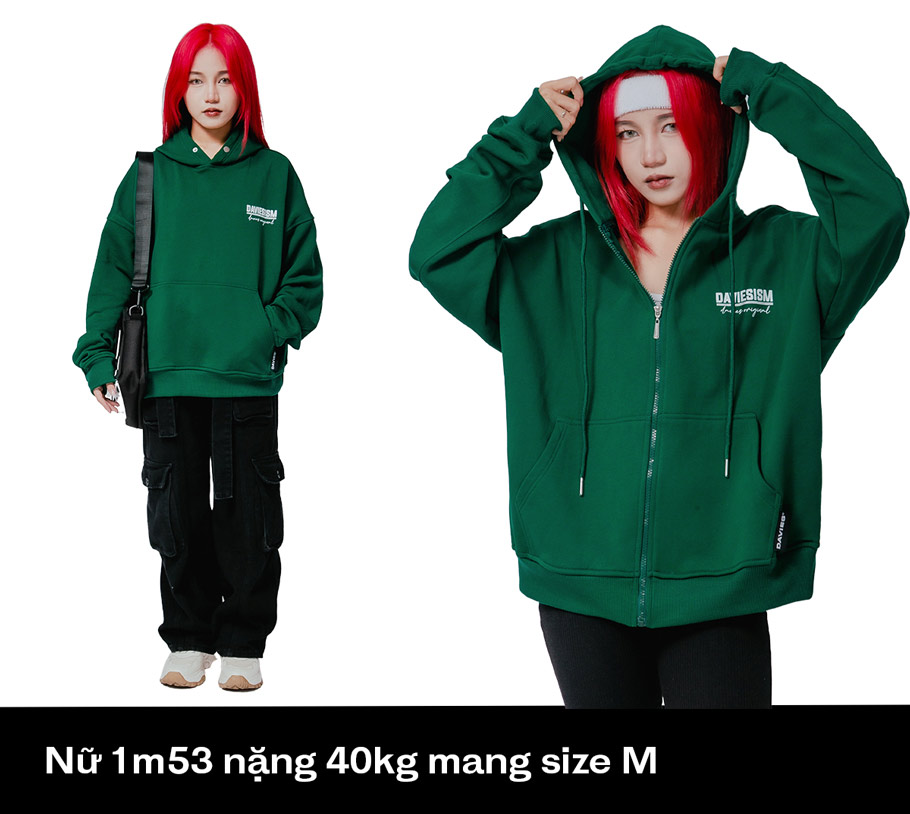 Hoodie Zip local brand áo khoác nỉ form rộng