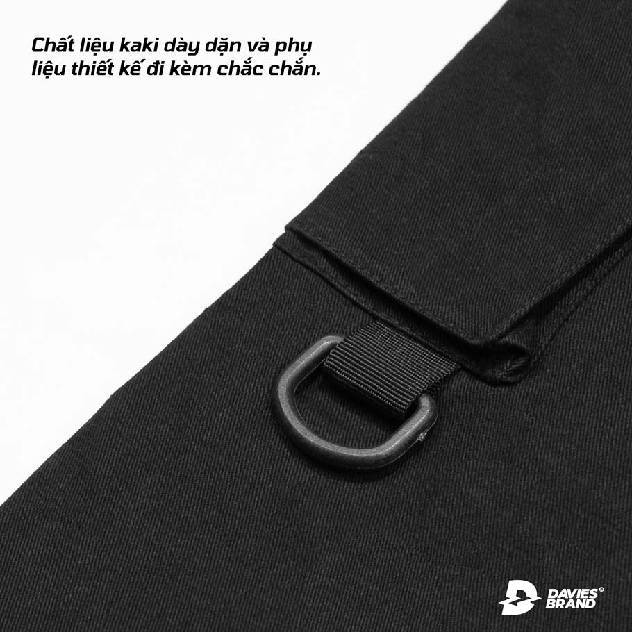 quần local brand dài túi hộp kaki davies