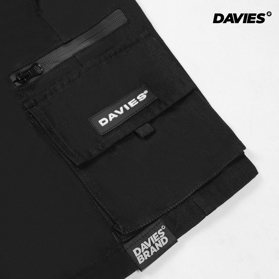 quần short nam đẹp màu đen local brand Davies