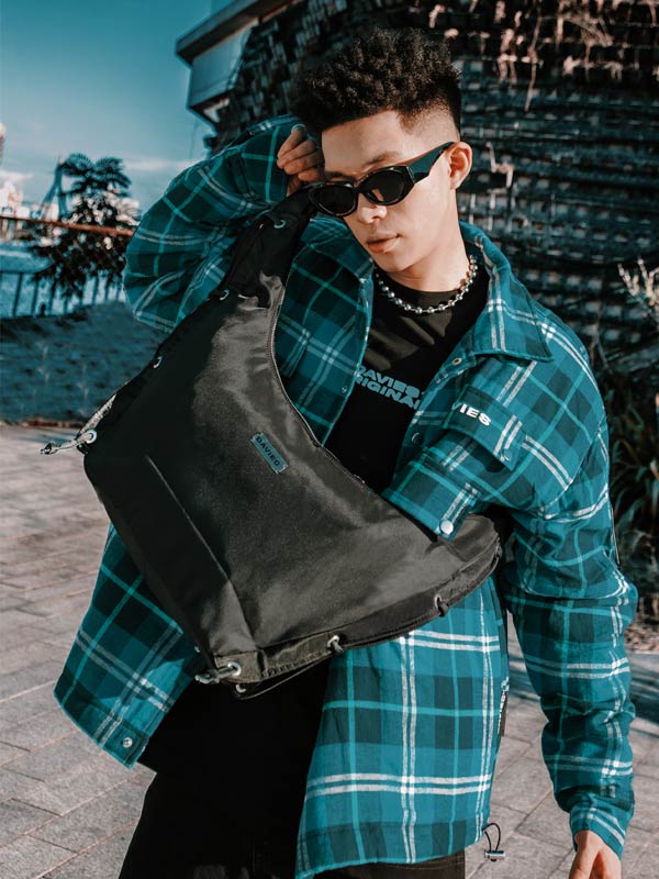 Túi đeo chéo local brand đẹp vải dù chần bông