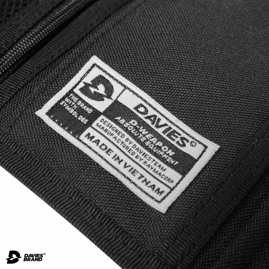 ví local brand giá rẻ canvas màu đen davies