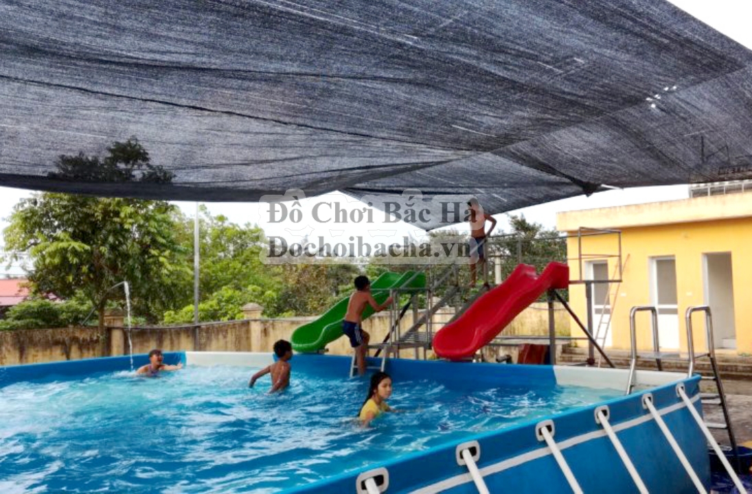 Lắp Đặt Cầu Trượt Mi ni Cho Bể Bơi Tại Thường Tín Hà Nội