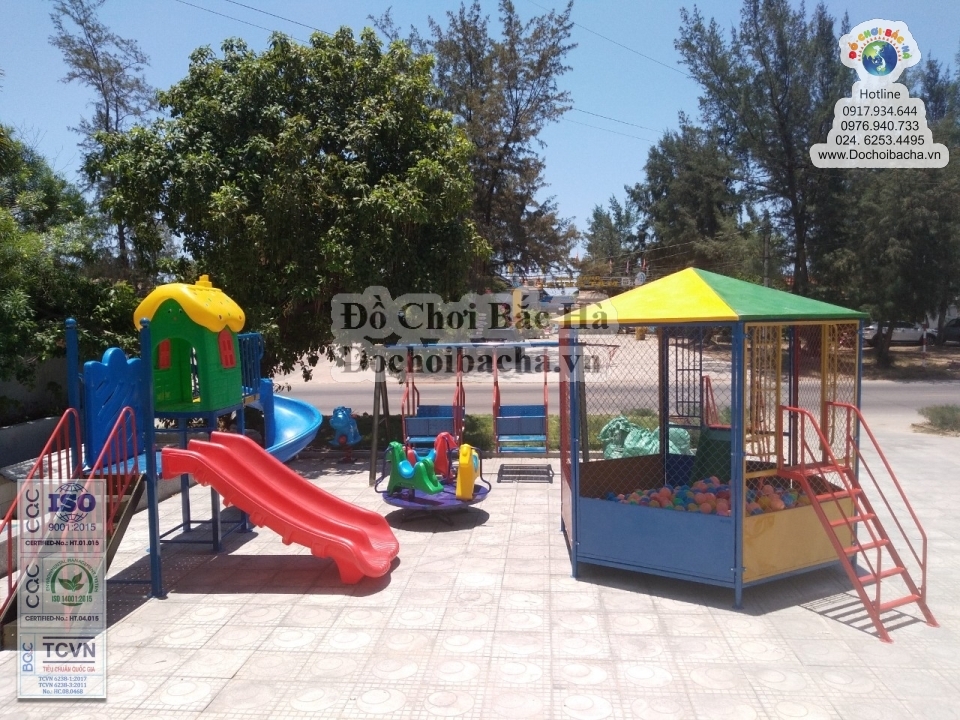lắp đặt hoàn thiện sân chơi trẻ em cho khách sạn tại khu nghỉ dưỡng nhật lệ resoft quảng bình