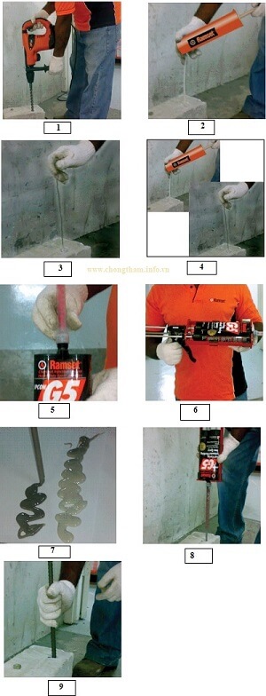 các bước thi công Ramset Epcon G5 Pro