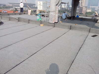 Bề mặt màng chống thấm sau khi thi công xong