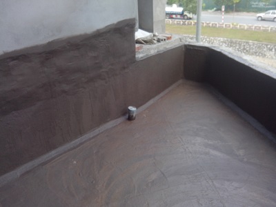 Bồn hoa sau khi chống thấm hoàn thiện