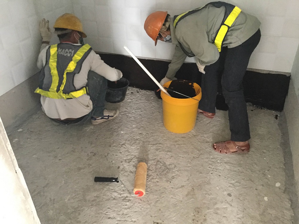 chống thấm wc bằng sikaproof membrane