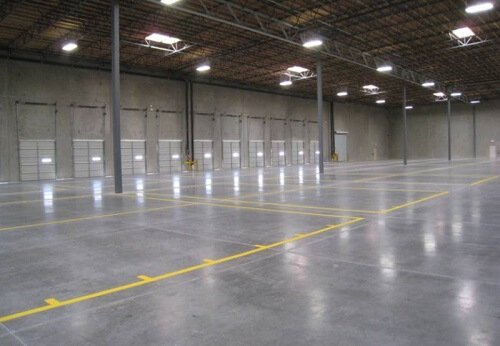 sàn nhà xưởng bóng đẹp sau khi sử lý tăng cứng bằng Liquid Hardener