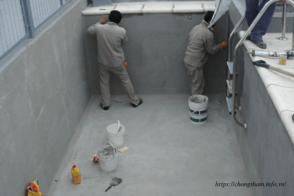 chống thấm bể bơi bằng sikatop seal 107