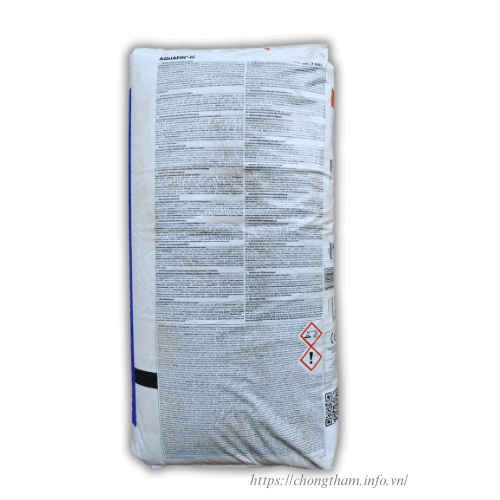 Các thông tin kỹ thuật trên mặt sau vỏ bao Aquafin IC