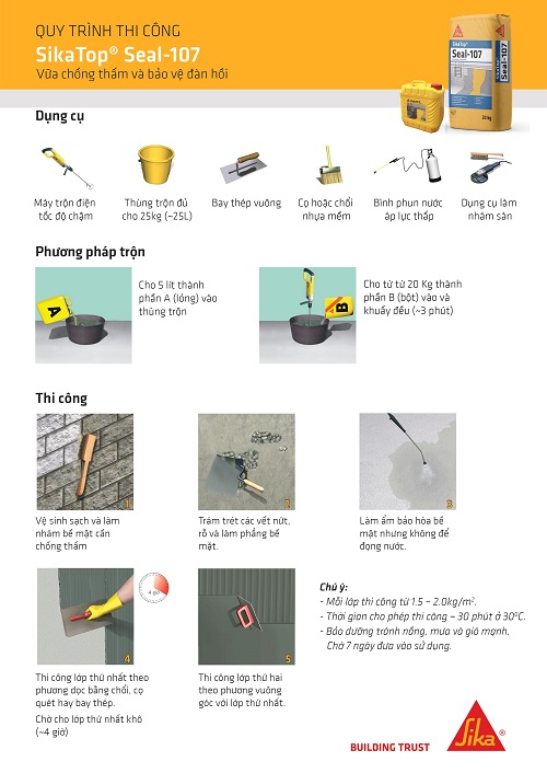 Biện pháp thi công sikatop seal 107