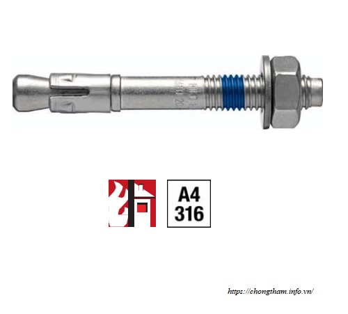 Hilti HSA: bằng vật liệu không rỉ