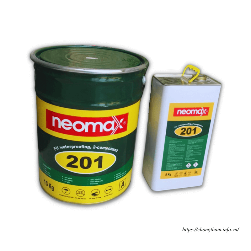 NEOMAX 201- HỢP CHẤT CHỐNG THẤM GỐC POLYURETHANE ĐÀN HỒI CAO