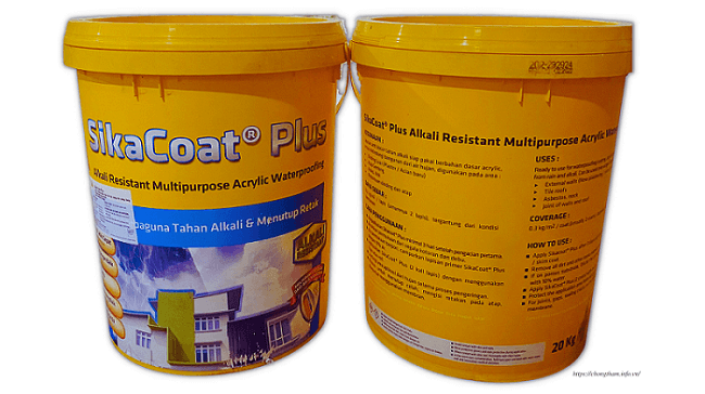 SikaCoat Plus - mặt sau và mặt trước