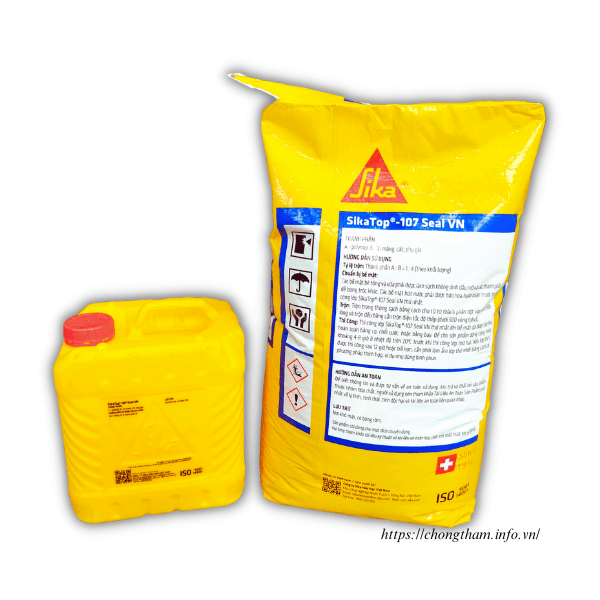 Sikatop Seal 107 - mặt sau bao bì