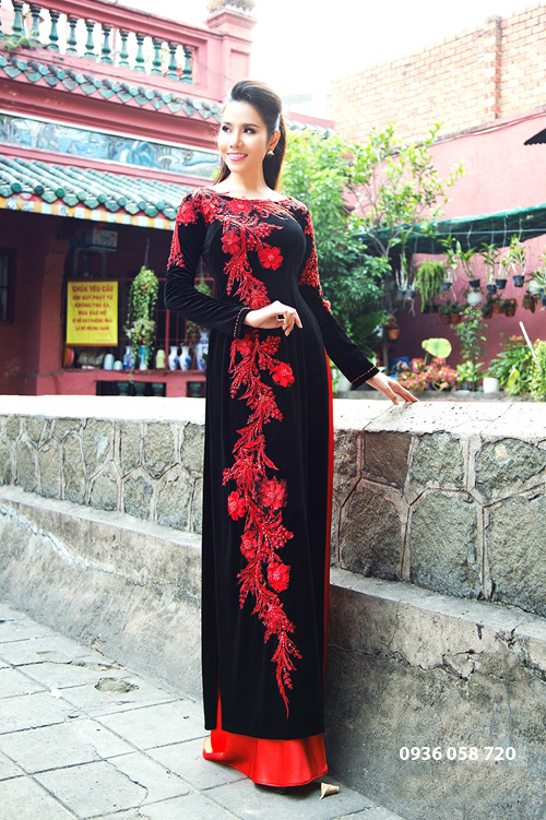 áo dài nhung đẹp cho xuân 2019 tại hà nội