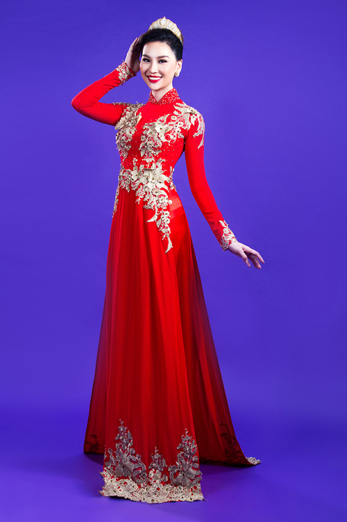 cho thuê áo dài cưới đỏ cho cô dâu đẹp tại Hà Nội