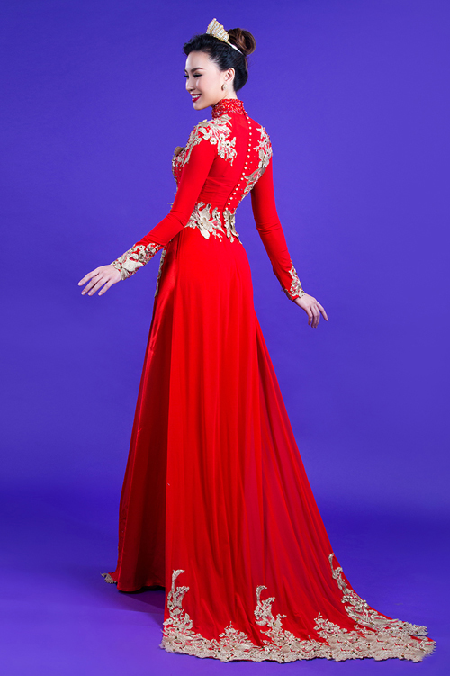 cho thuê áo dài cưới đỏ cho cô dâu đẹp tại Hà Nội