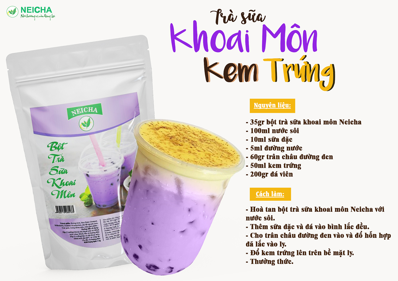 cach-pha-tra-sua-khoai-mon-kem-trung-ngon