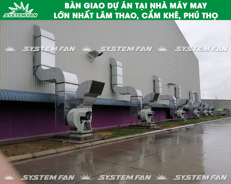 dự án tại Lâm Thao - 1 Bàn giao quạt cho nhà máy may tại Lâm Thao (Hình 1)