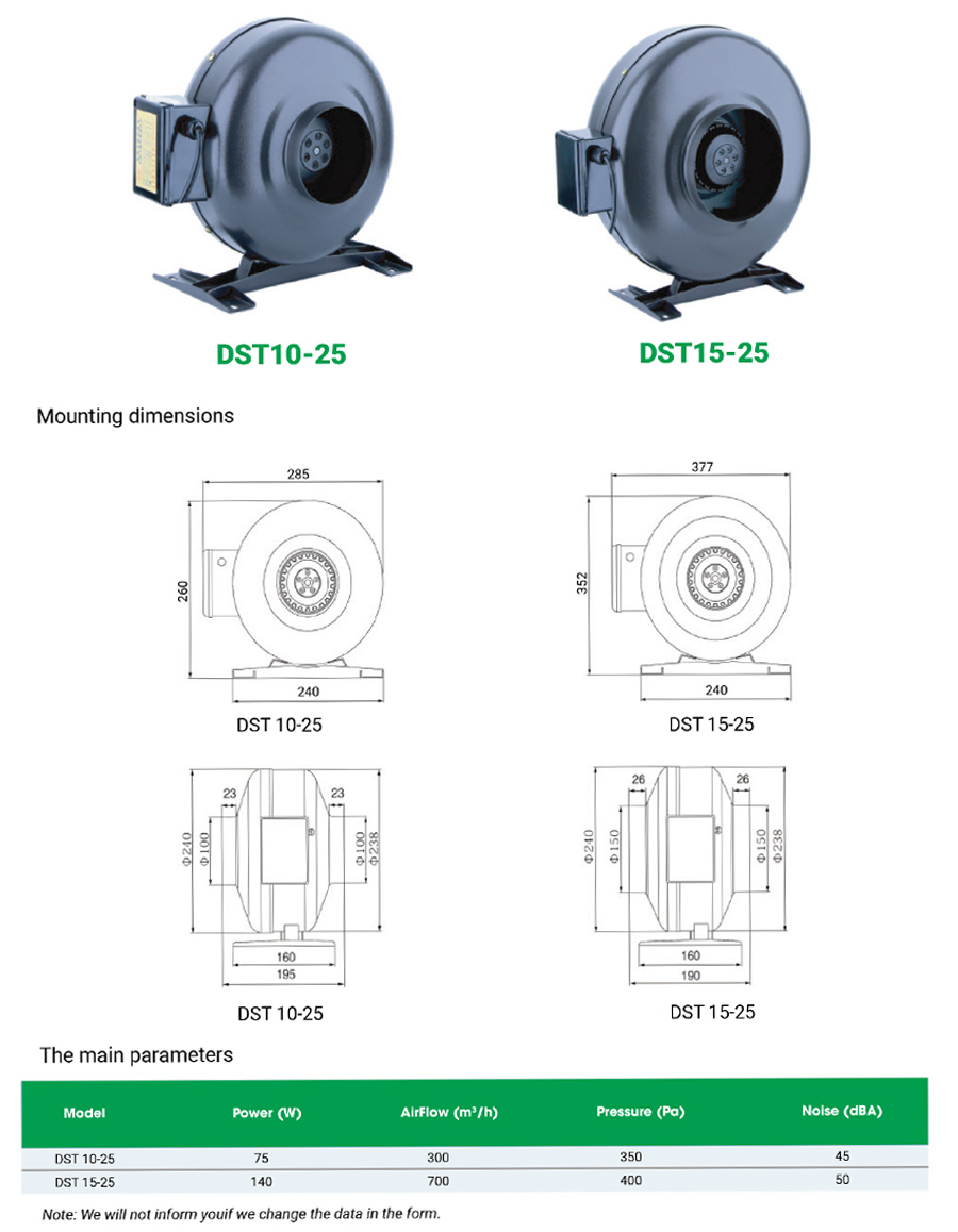 Quạt nối ống DST 2