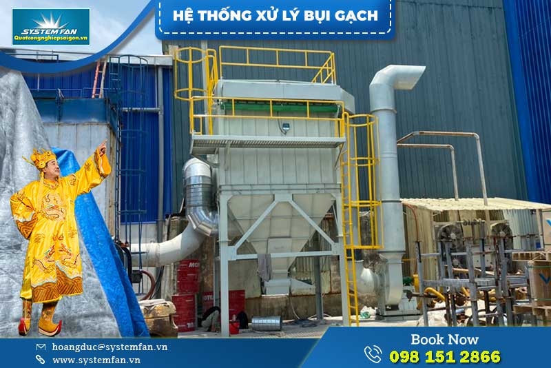 Hệ thống xử lý bụi lắp đặt tại Nhà Máy Granit Nam Định