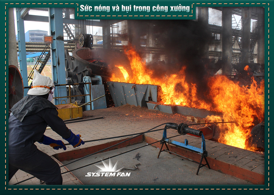 Bụi thép phát sinh trong công xưởng, nhà máy Bụi thép phát sinh trong công xưởng, nhà máy