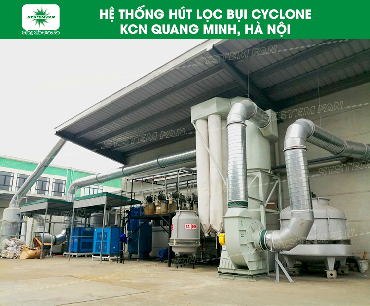Hệ thống hút lọc bụi lắp đặt bởi System Fan Hệ thống hút bụi System Fan