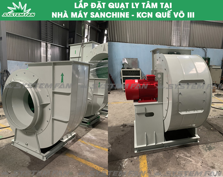 Lắp đặt quạt ly tâm cho nhà máy Sanchine (Hình 2)
