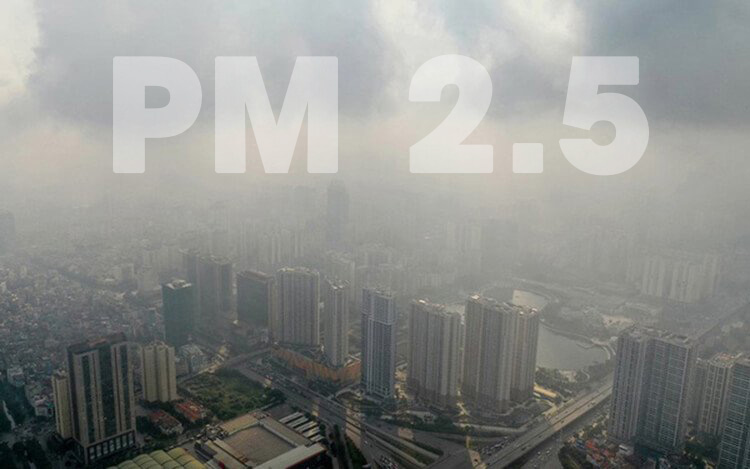 Nồng độ bụi PM2.5 vượt quá 4,9 lần
