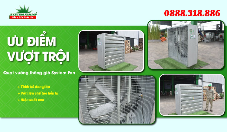 Ưu điểm quạt hút công nghiệp 1200 1200