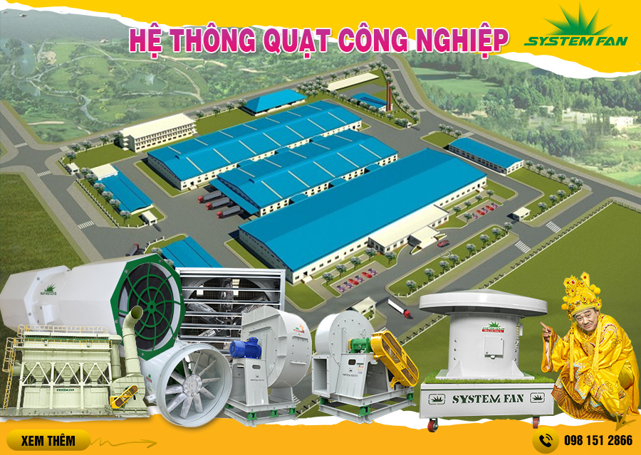 Quạt công nghiệp Sử dụng quạt hút cho các khu công nghiệp