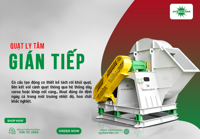 Quạt ly tâm gián tiếp