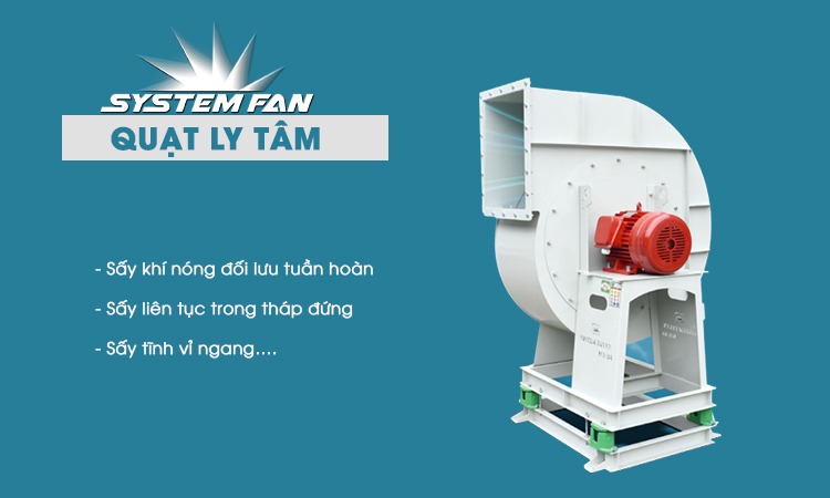 Quạt ly tâm sấy nông sản Quạt ly tâm sấy nông sản