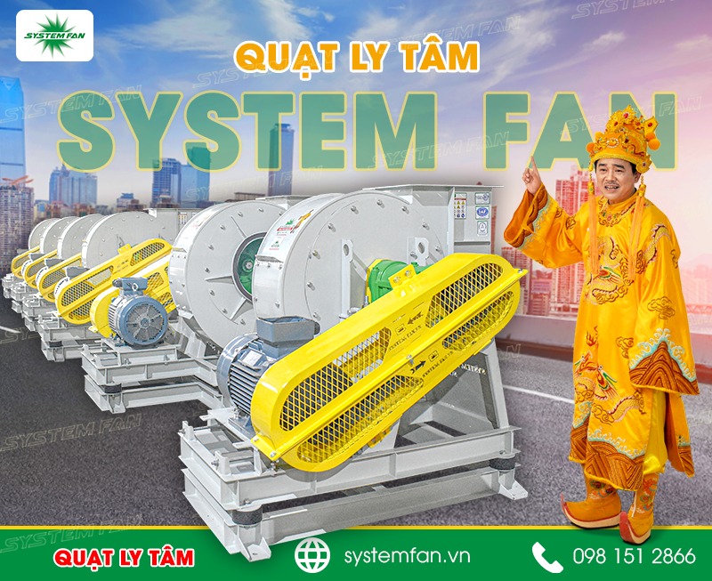 Lô quạt ly tâm truyền động gián tiếp System Fan