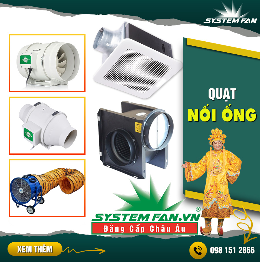 Quạt sử dụng nối ống Các dòng quạt nối ống