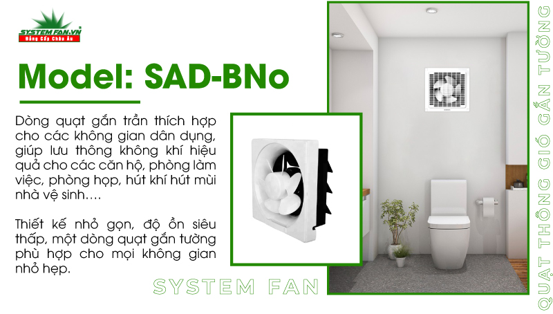 Quạt thông gió gắn tường SAD-BNo