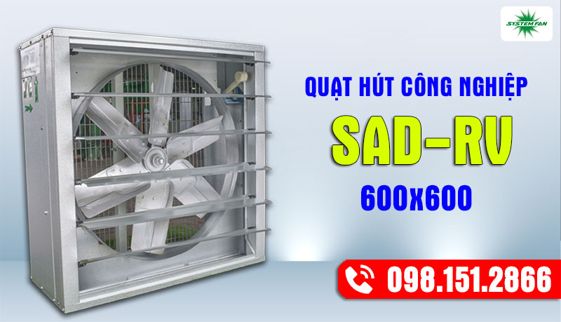 Quạt hút công nghiệp vuông 600x600