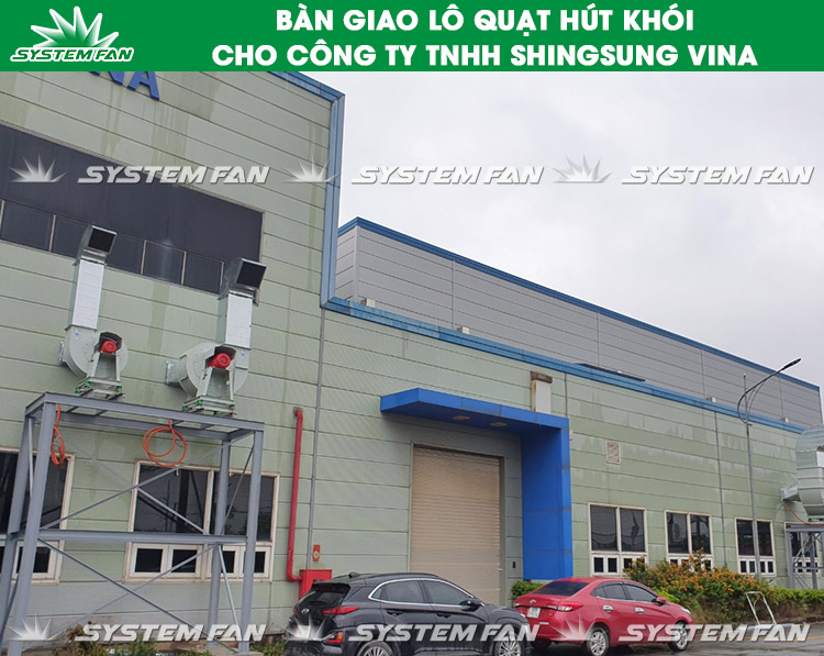 Bàn giao lô quạt hút khói cho công ty Shinsung Vina 1