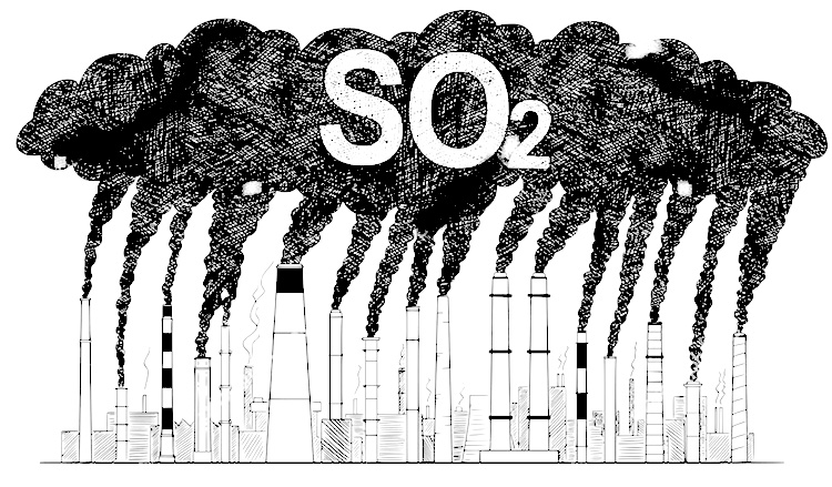 Khí SO2 độc hại từ khí thải đốt than Khí SO2 độc hại từ khí thải đốt than
