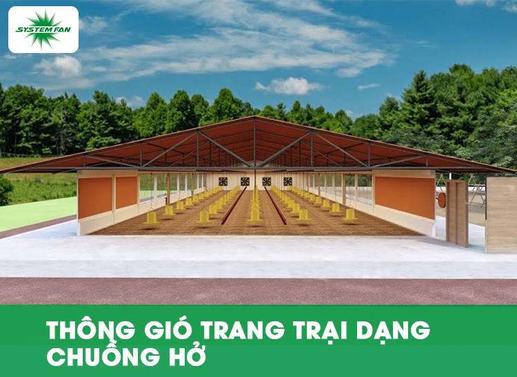 Thông gió cho trang trại chuồng hở