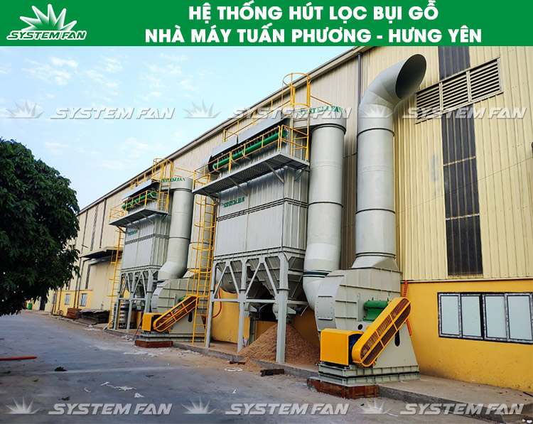 Hệ thống hút bụi gỗ - Nhà máy gỗ Tuấn Phương 1