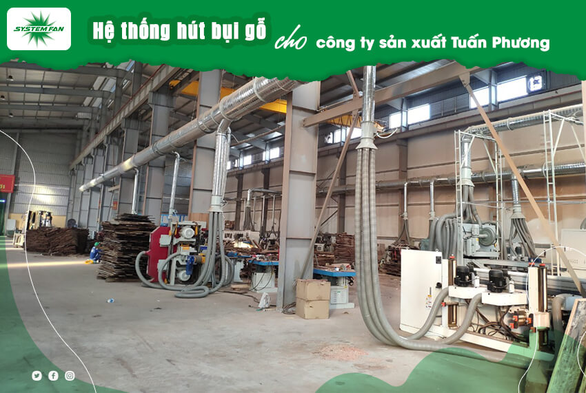 Hệ thống hút bụi gỗ công ty Tuấn Phương 1