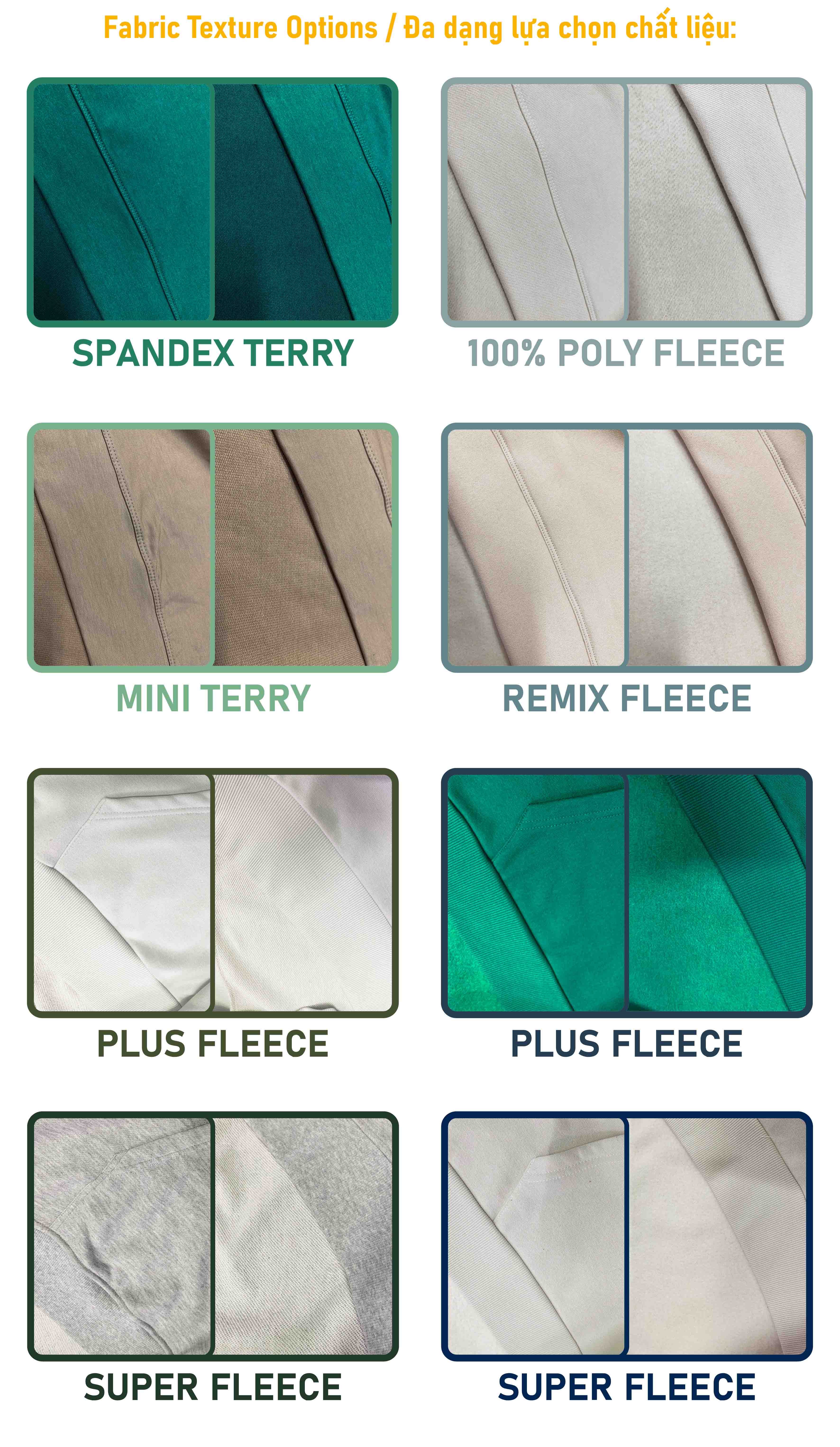 BẢNG GIÁ SỈ GIA CÔNG MAY ÁO HOODIE SWEATER TAY DÀI KHOÁC NÓN