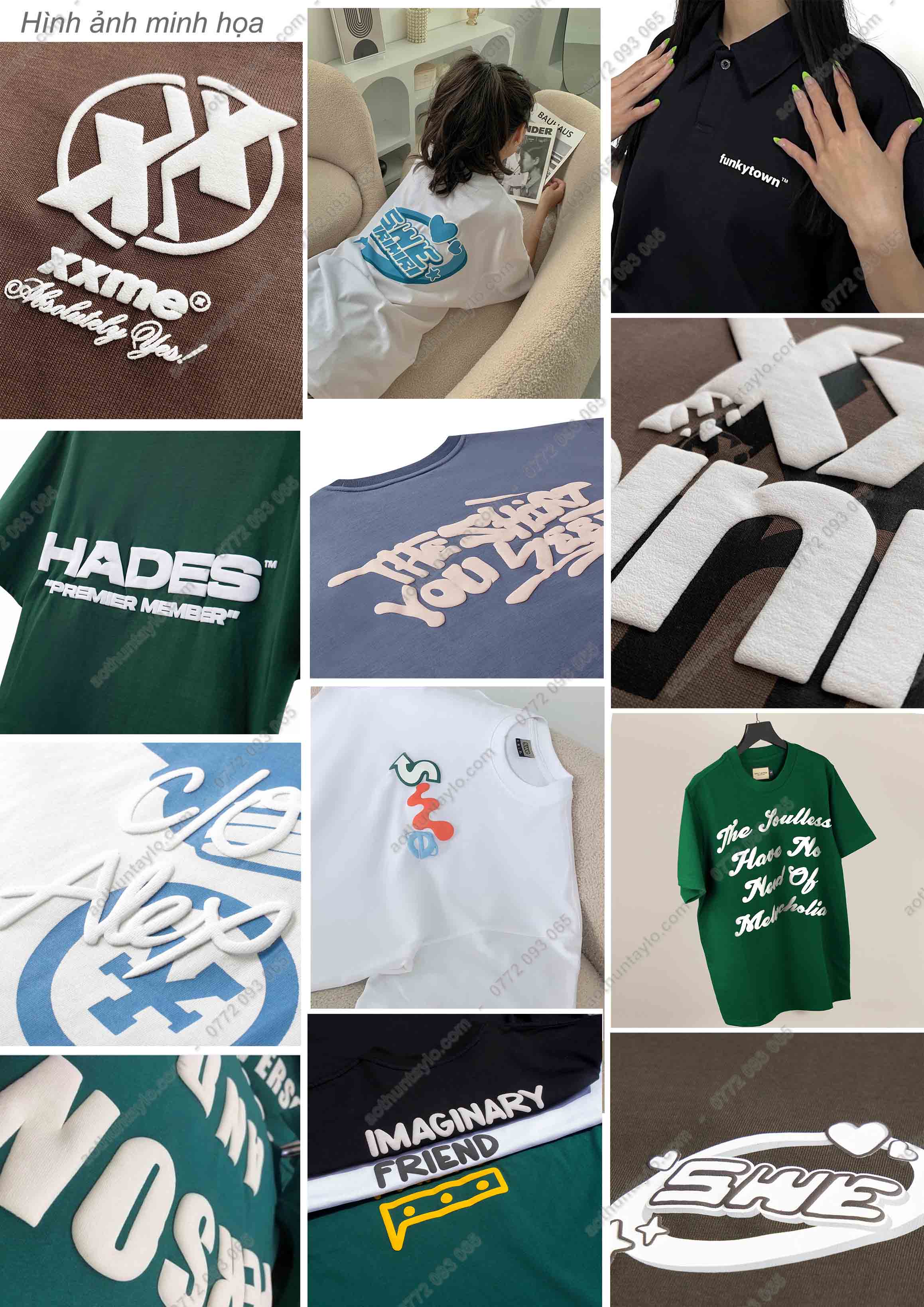 Áo Thun In Puff Logo Hình Xốp Foam Nổi 3D Giá SỈ Gia Công Theo Yêu Cầu Local Brand | The New Cotton
