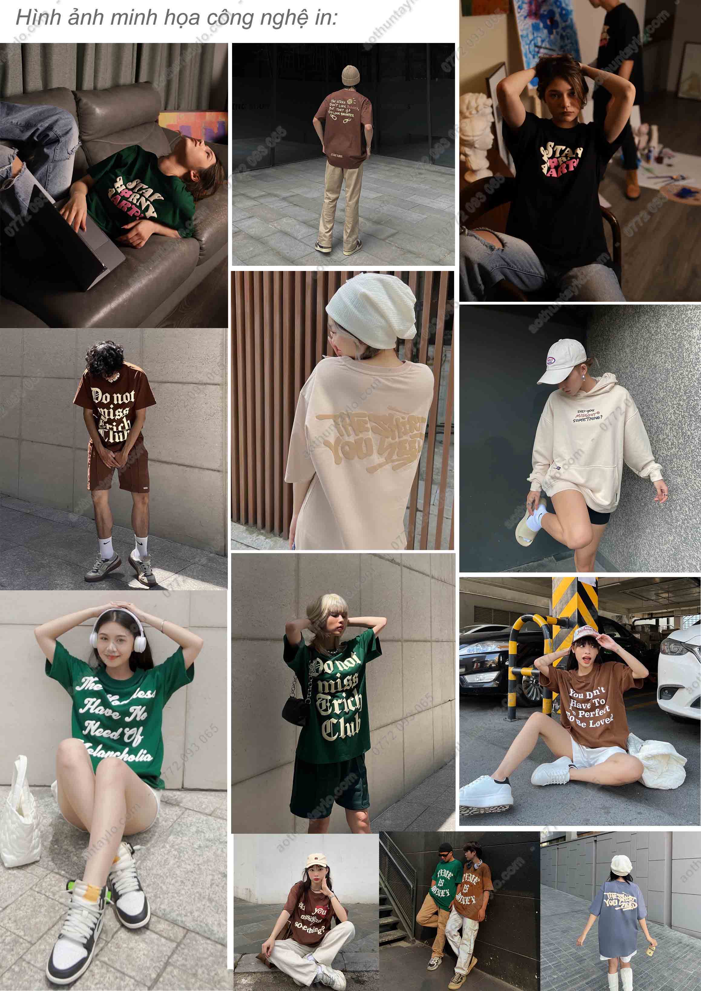 ÁO THUN COTTON LOCAL BRAND IN PUFF XỐP NỔI CỘM THEO YÊU CẦU HCM