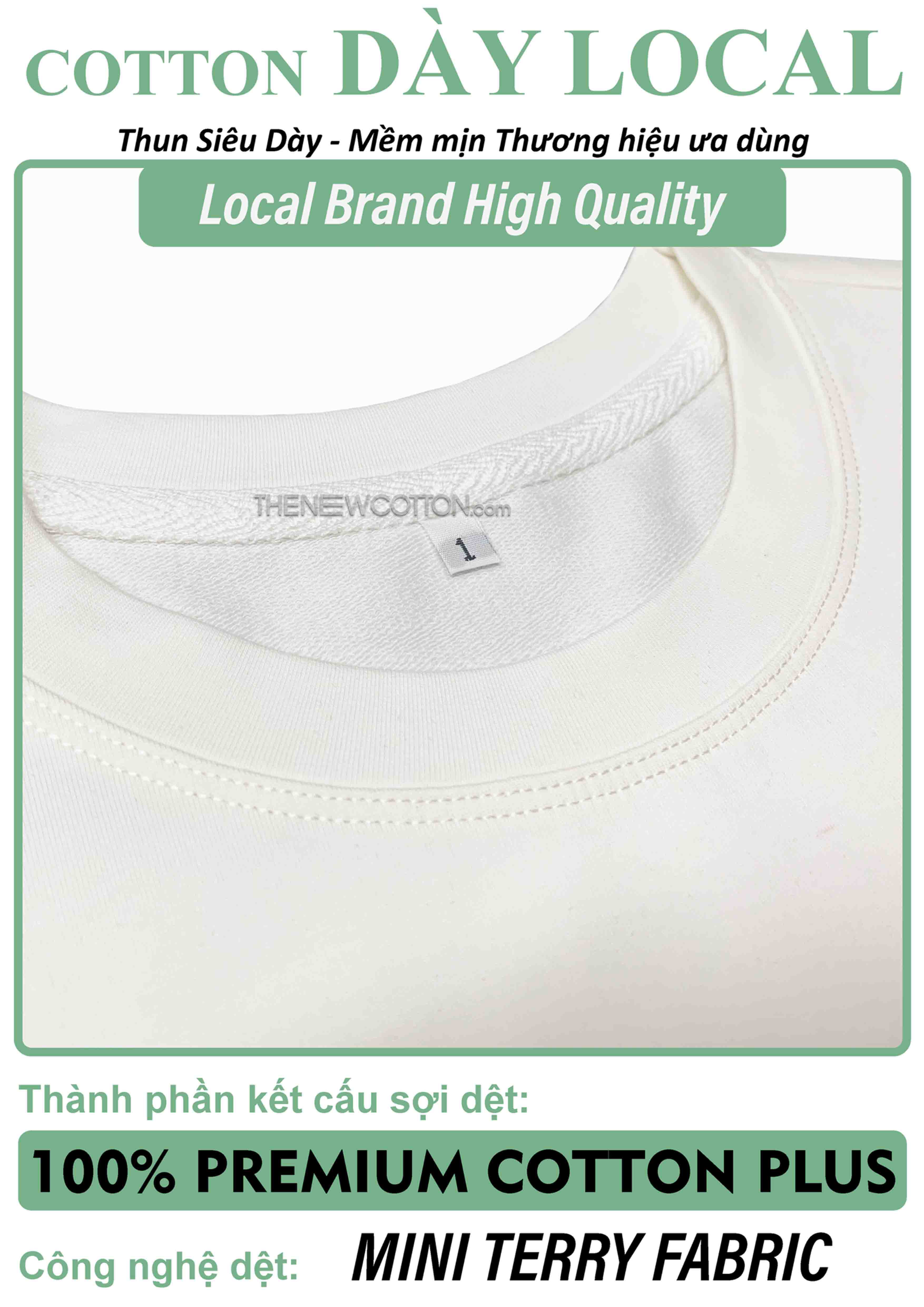 Chuyên Sỉ Phôi Áo Trơn x Vải Thun 100% Cotton Dày Mini Terry (Top Local) | Xưởng Gia Công Local Brand Theo Yêu Cầu - TheNewCotton.com