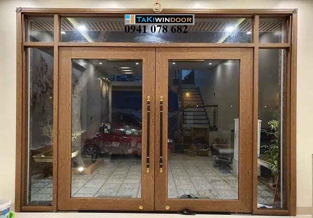 Thi công cửa thủy lực khung nhôm sử dụng kính hộp nan hoa đồng tại Cửa Ông Cẩm Phả Quảng Ninh