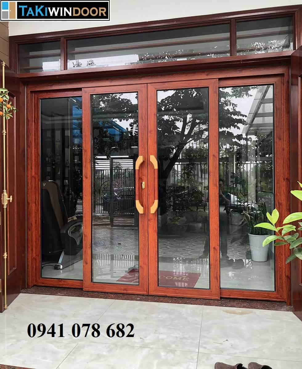 Thi công cửa vừa trượt vừa quay 4 cánh tại Đông Triều Quảng Ninh