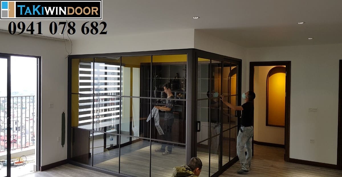 Thi công vách ngăn nhôm kính giá rẻ tại Từ Liêm